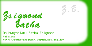 zsigmond batha business card